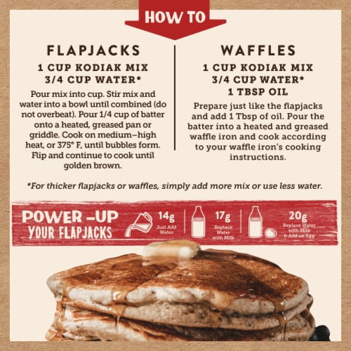 2X - Kodiak Blueberry Power Cakes Flapjack & Waffle Mix