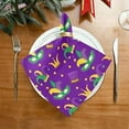 thumbnail image 2 of Coolnut Mardi Gras Cloth Napkins Set of 1, Oversized Washable Reusable Polyester Dinner Table Napkins for Family, Restaurant, Party Decor, 20 x 20 Inch, 2 of 7