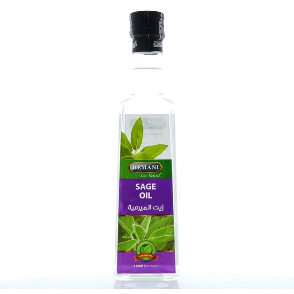 HEMANI Sage Essential Oil - 250ml (8.5 fl oz) - 100% Pure & Natural - Undiluted - Natural Aromatherapy, Therapeutic Grade