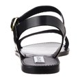 thumbnail image 3 of STEVE MADDEN Womens Black Ankle Strap Donddi Round Toe Buckle Leather Slingback Sandal 6 M, 3 of 4