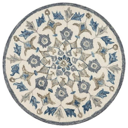 Lr Resources Dazzl54090ivo60rd Dazzle Fl Round Indoor Area Rug