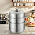 thumbnail image 5 of golytefs Stainless Steel Steamer Cooker 3 Layer Cookware Steamer Pot for Kitchen Supplies, 5 of 9