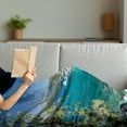 thumbnail image 3 of Lake Forest Soft Flannel Fleece Throw Blanket, Lake Tahoe Shore Rocks Turquoise Water, Cozy Plush for Indoor and Outdoor Use, 50" x 70", Multicolor, by Ambesonne, 3 of 5