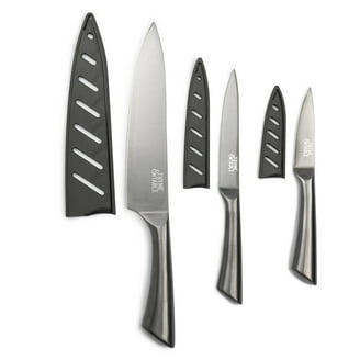 Thyme & Table 3-Piece Stainless Steel Blue Swirl Knife Set with
