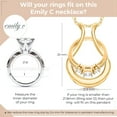 thumbnail image 4 of Emily C Original Patented Ring Holder Necklace,Stainless Steel Necklace Ring Holder,Women & Men Wedding Ring Holder Necklace, Stainless Steel, Cubic Zirconia, 4 of 8