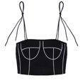 thumbnail image 2 of Mialoley Top Court pour Femmes, Gilet Sans Manches à Bretelles, Bustier Bandeau Non Rembourré, 2 of 7