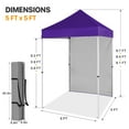 thumbnail image 4 of COOS BAY 5 Ft. W x 5 Ft. D Steel Outdoor Portable Canopy Tent with Sidewall, 4 of 8