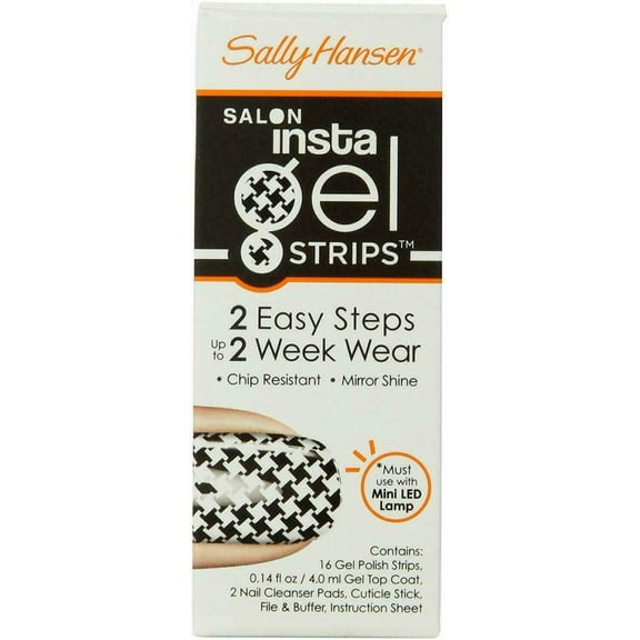 Sally Hansen Salon Insta Gel Strips 16 Strips Gel Top Coat, Bonus Check