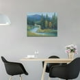 thumbnail image 2 of River Forests Nature Scenery Pictures Wall Art Tree Mountain Wall Decor River Landscape Canvas Painting Framed Artwork for Living Room Bathroom Bedroom 16"x12", 2 of 6