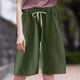 thumbnail image 4 of Pantalones cortos de algodón para mujer, pantalones cortos largos para hacer ejercicio, pantalones cortos con bolsillos, 4 of 5