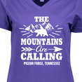 thumbnail image 4 of Inktastic Pigeon Forge Tennessee the Mountains Are Calling Women's V-Neck T-Shirt, 4 of 5