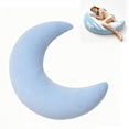thumbnail image 2 of Oversized Moon Body Pillow, 70.8 Inch Crescent Moon Shaped Body Pillow, Large C Shaped Hugging Pillow for Side Sleeping, Bed Lounging Reading and Full Body Comfort, 2 of 9