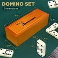 thumbnail image 3 of Domino Set Queensell Jumbo Double 6 con funda de madera para adultos, 3 of 9