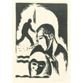 thumbnail image 2 of Mikuláš Galanda 18x24 Gold Ornate Framed and Double Matted Museum Art Print Titled - Lovers (1925), 2 of 4