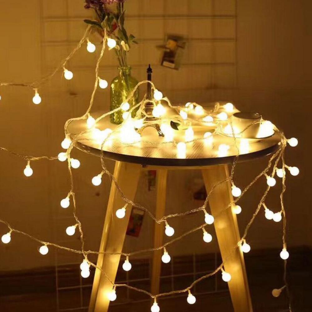 Enlightened Inc LED Round Ball Lights String Festival Decoration Battery Powered For Outdoor Ambiance Lighting For Patio Halloween Thanksgiving Christmas Party Wedding Decor - image 3 of 7