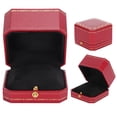 thumbnail image 4 of Ring Holder, Storage Display Exquisite Ring Box 7.5x7.5x5cm  For Engagement For Birthday Red, 4 of 8