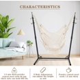 thumbnail image 3 of TOREVSIOR Hammock Chair with Stand, Camping Hammock Swing Chair for Outdoor Patio Yard Garden, Heavy-Duty Steel, Max 300lbs, White, 3 of 7