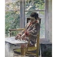 thumbnail image 3 of Pissarro, Camille 12x14 Black Modern Framed Museum Art Print Titled - Seated Figure (Lucien), 3 of 5