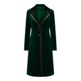 thumbnail image 6 of Women's Long Cardigans Fall Velvet Long Sleeve Open Front Button Casual Jackets Duster Coat with Pockets, 6 of 8