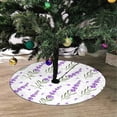 thumbnail image 2 of FMSHPON Lavender Flowers Xmas Christmas Tree Skirt Stand Mat for Holiday Party Decoration Indoor Outdoor 48 inches, 2 of 3