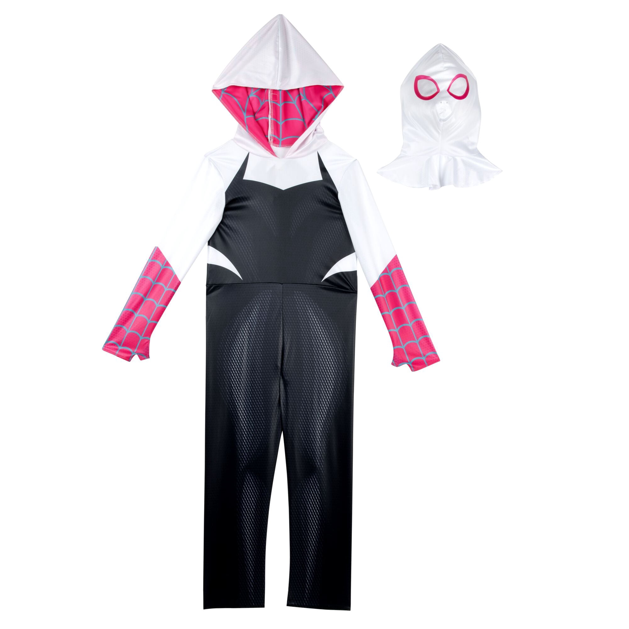 Marvel Spider Gwen Halloween Costume for Children, Girls' Size S (6), by Jazwares
