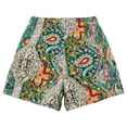 thumbnail image 4 of Gyujnb Women's Boho Printed Shorts, Front Tie Knot High Waist Casual Summer Beach Shorts,Yellow, 4 of 5