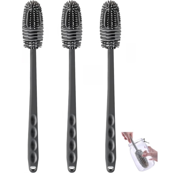 LQQBOX Bottle Brush,3 PCS Bottle Cleaner Brush for Bottle,Breast Pumps,Easy to Clean,Safe and Non-Toxic