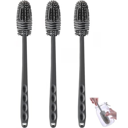LQQBOX Bottle Brush,3 PCS Bottle Cleaner Brush for Bottle,Breast Pumps,Easy to Clean,Safe and Non-Toxic