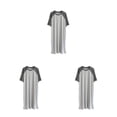 thumbnail image 4 of Camisón de algodón Sonducket para hombre Gris oscuro manga corta transpirable, 4 of 6