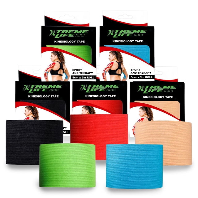 Cinta Kinesiologica Resistente Al Agua Xtreme Life Kinesiotape azul