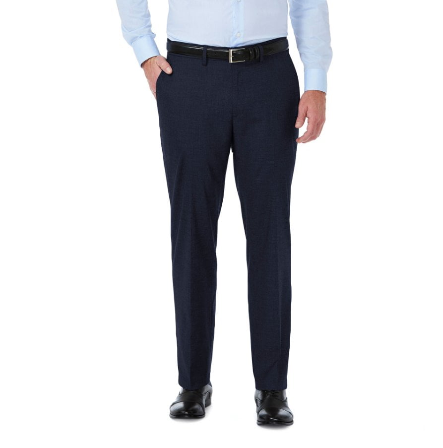 Haggar Men's Premium Stretch Dress Pant Dark Navy, 34W x 34L