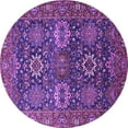 thumbnail image 1 of Ahgly Company Indoor Round Oriental Purple Industrial Area Rugs, 5' Round, 1 of 4