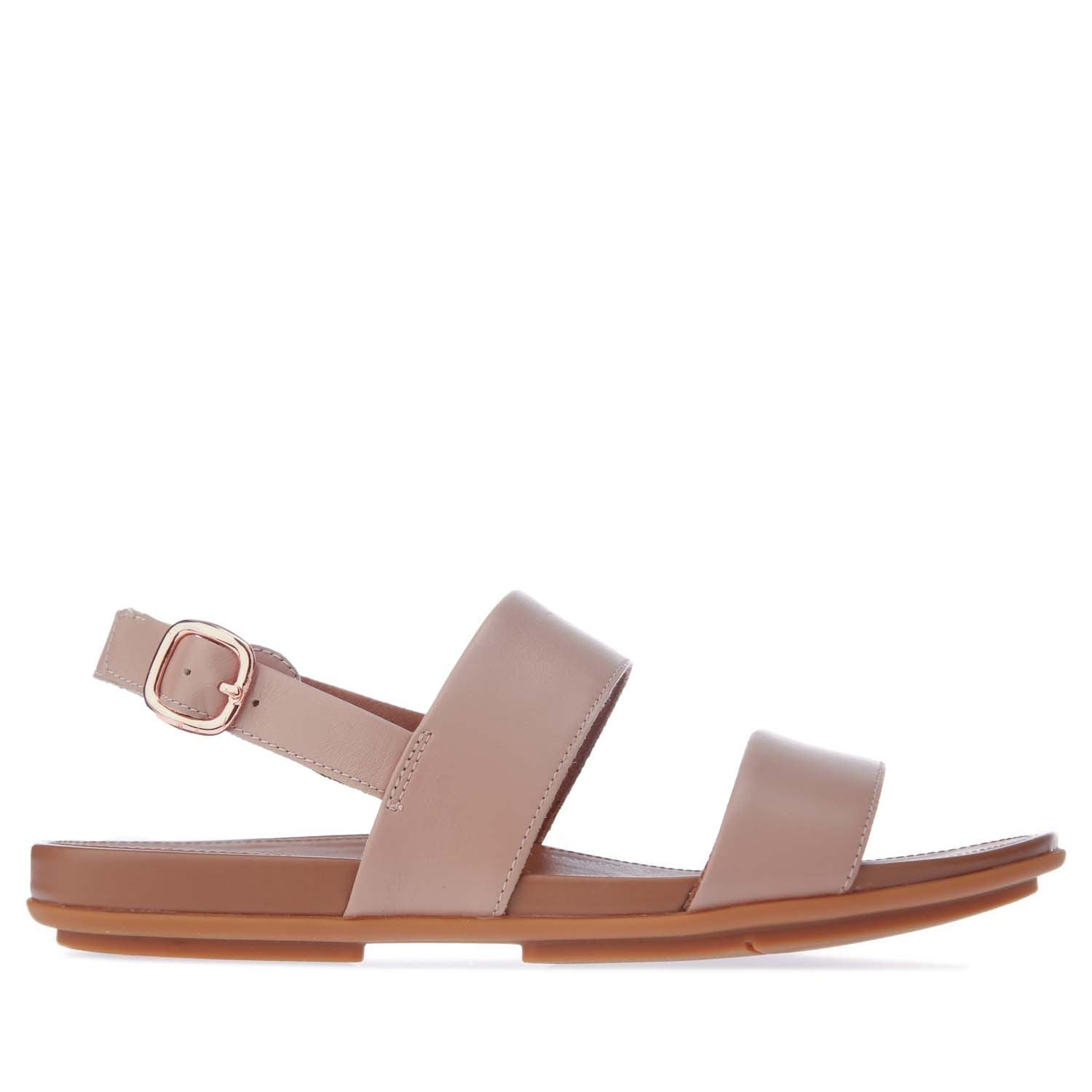 Women's Fit Flop Gracie Leather BackStrap Sandals in Cream