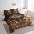 thumbnail image 3 of Homewish Boho Bohemain 7-Piece Twin Bedding Sets,Rustic Fungus Mushroom Bedding Comforter Set,Orange Black Sheet Sets For Kids,Super Cozy Room Decor Reversible, 3 of 8