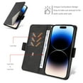 thumbnail image 3 of Allytechgroup Flip Cover Case for Google Pixel 6, Premium PU Leather Stand Cards Holder Hand Wrist RFID Blocking Bumper Shockproof Phone Case for Google Pixel 6, Black, 3 of 7