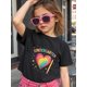 thumbnail image 1 of Young Boy's/Girls Rainbow Heart Cotton Graphic Tees, Back To School Clothes Girls, Summer Tops With Kindergarten Theme, Gift For First Day of School, Cute, Fun, Kids Clothes Girls, 1 of 6