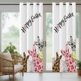 thumbnail image 5 of Outdoor Curtains for Patio Waterproof, Easter Outdoor Privacy Panels Grommet, Spring Watercolor Leopard Prints Bunny Flower Eggs Blackout Outside Curtains for Porch/Cabana 54"x84", 2 Panels, 5 of 8
