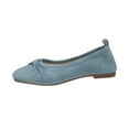 thumbnail image 4 of YangJinLian Women's Flats Dressy Pointed Toe Comfortable Bowknot Ballet Flats Shoes Light Blue, 4 of 9