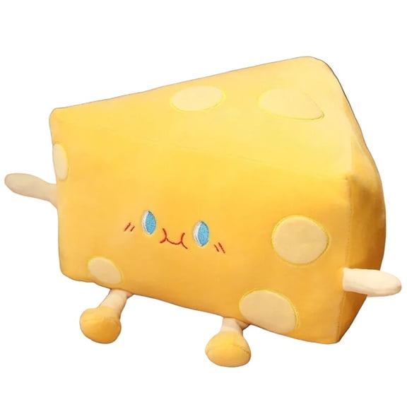 Plush Stuffed Animals Yellow Cheese Squeeze Colorful Stuffed Animal for Bedroom and Desk Decor Teen Room Decor All Ages Birthday Gift Soft Throw Pillow