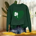 thumbnail image 5 of successthop St.Patricks Day Sweatshirt&nbsp;Womens Wine Casual Crewneck Pullover Top Streetwear Long Sleeve Vacation Clothes, 5 of 7