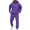 T661 Purple, variant on Curuila Sweatsuits Mens 2 Piece Outfit With Pocket Long Sleeve Letter Print Hooded Sweatshirt With Sweatpants Everyday Wear Comfort Tracksuit Size L