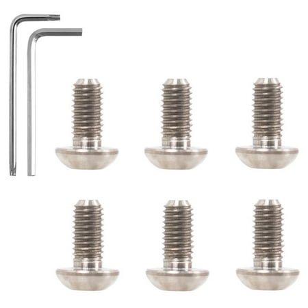 

6pcs Disc Brake Ti Alloy Screws M5x10mm Disc Brake Screws for Xiaomi M365 Silver