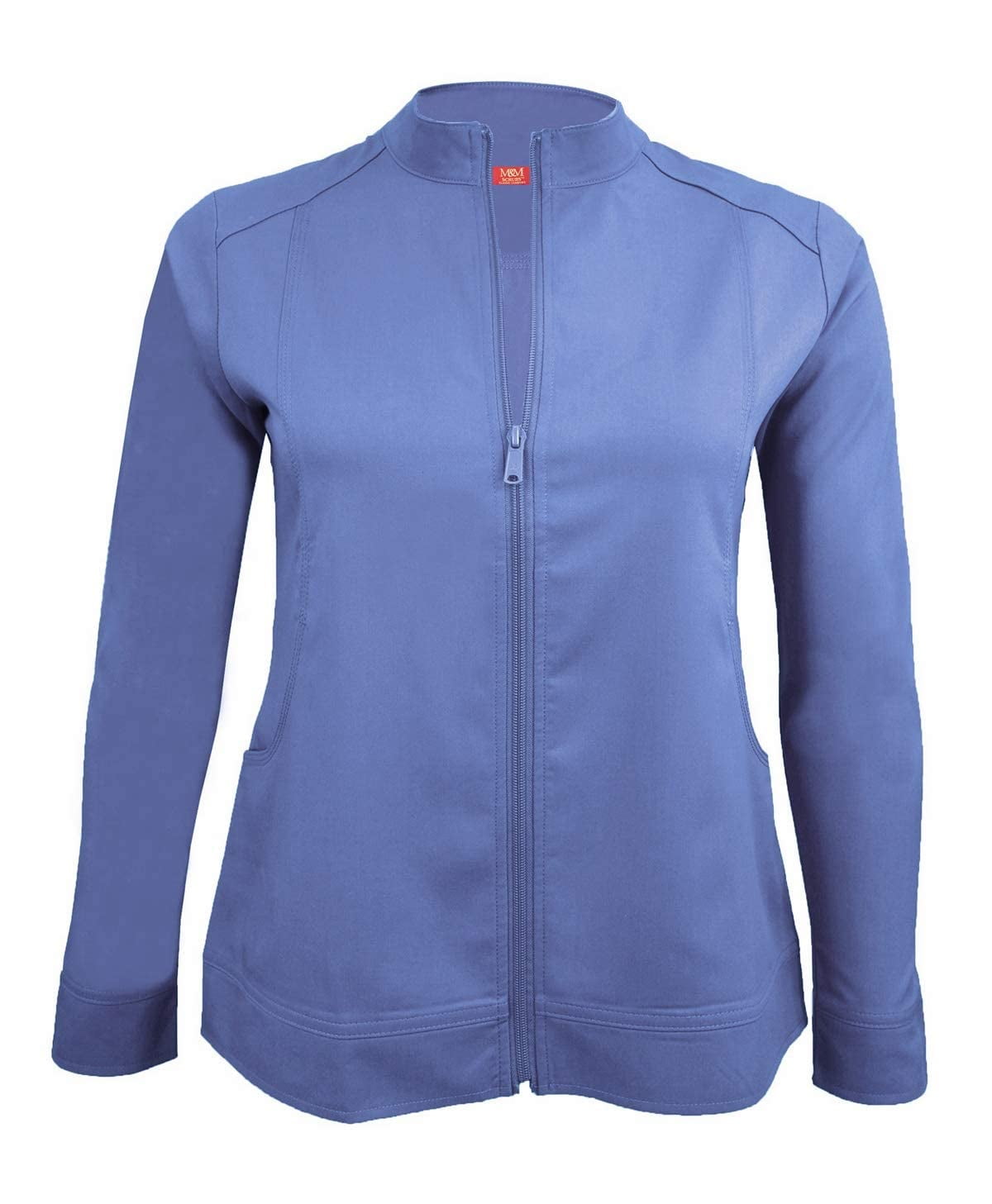 ACTIVE UNIFORMS Women's Ultra Soft Stretch Zip Up Scrub Jacket (True