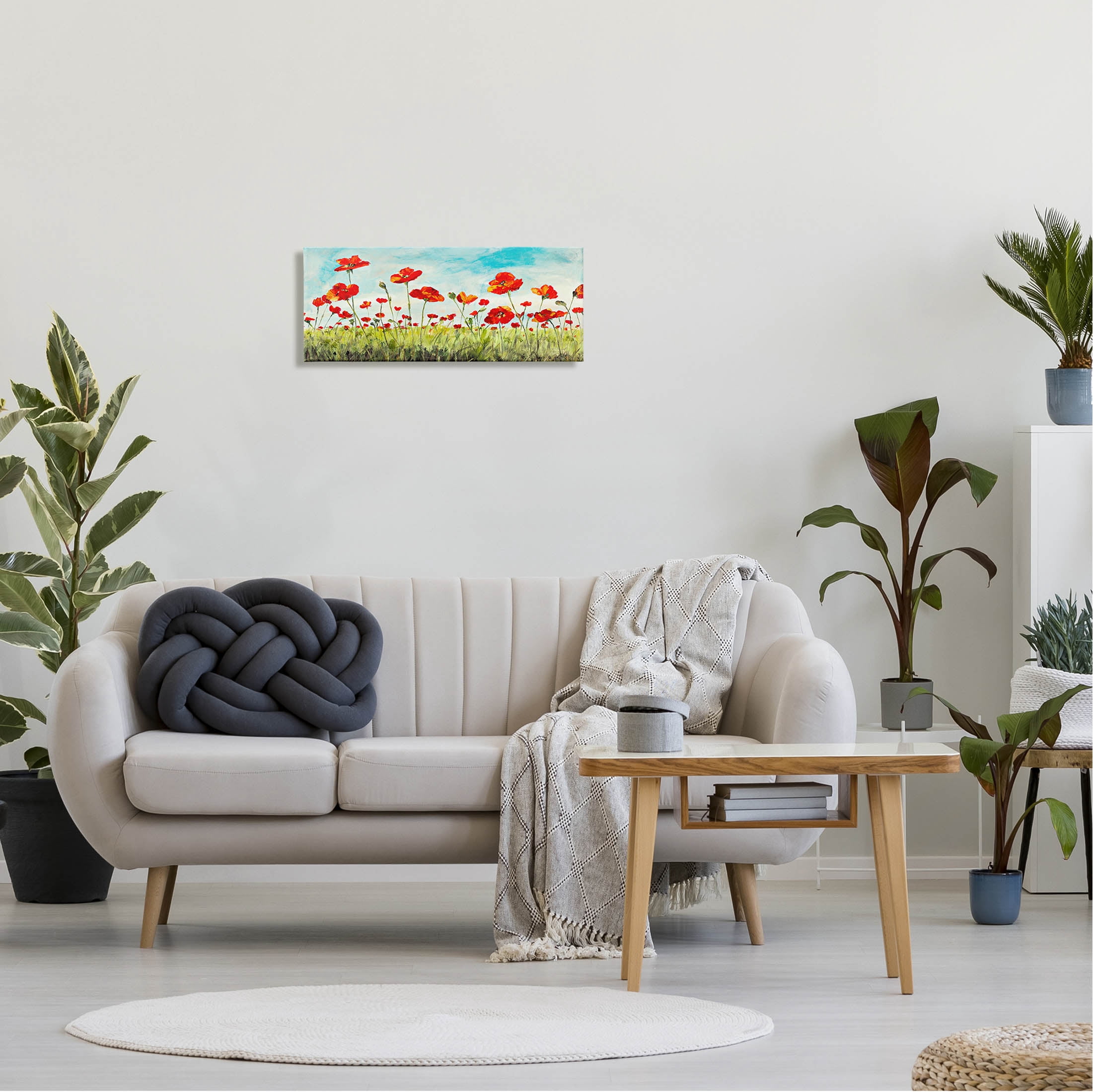Stupell Industries Bright Red Poppies Meadow Painting Gallery Wrapped Canvas Print Wall Art, Design by Julie DeRice