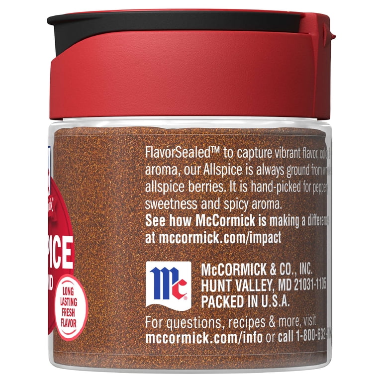 McCormick, Ground Allspice, 0.9 oz Bottle, Kosher, for Baking