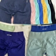 thumbnail image 3 of Dfyne Impact Shorts With Logo Low Ribbed Band Yoga Shorts Seamless Scrunch Bum Workout Gym Shorts Booty Stretch Running Shorts, 3 of 5