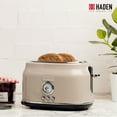 thumbnail image 6 of Open Box Haden Dorset Wide Slot Stainless Steel Retro Toaster, Putty Beige, 6 of 12