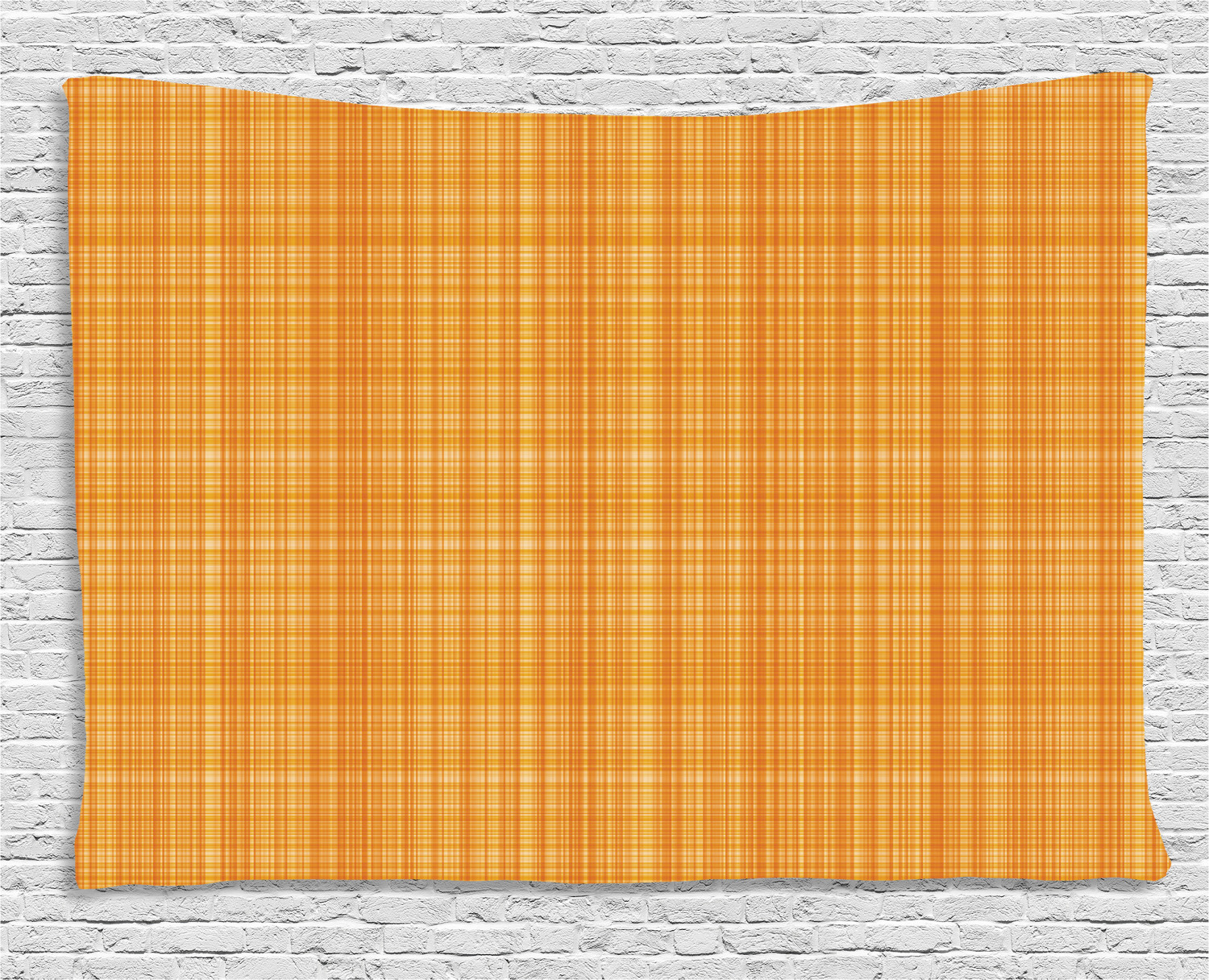 Orange Tapestry, Striped Fiber Texture Image Abstract Thin Lines