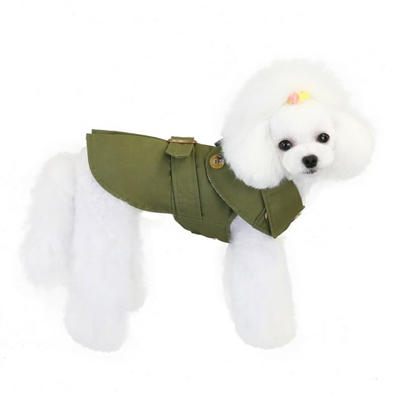 kladzum Dog Clothes Pet Clothes European and American Tricolor Windbreaker Small Dog Pet Clothes Warm Dog Coat Dogs Costumes