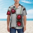 thumbnail image 5 of Uemuo Cherries laid Printed Regular Fit Short Sleeve Casual Hawaiian Shirt for Men,Aloha shirt,Tropical shirt,Floral print shirt,Vacation Beach shirt-X-Large, 5 of 9